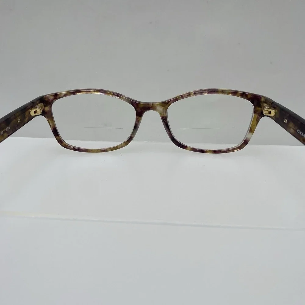 Coach Eyeglasses FRAMES ONLY HC6065 Cat Eye 49-17-135 Confetti Light Brown 248
